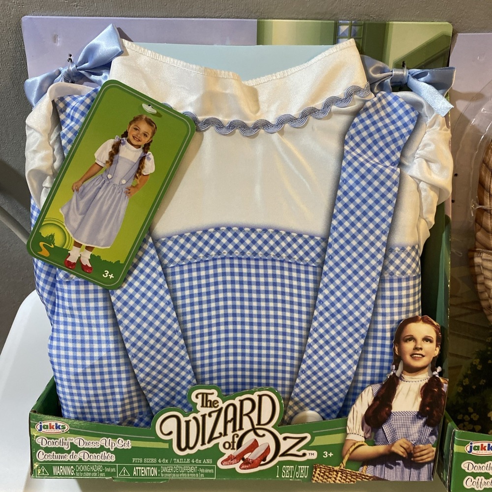 JAKKS PACIFIC THE WIZARD OF OZ: DOROTHY DRESS 4-6X & SHOES, TOTO, BASKET NWT - Picture 3 of 5